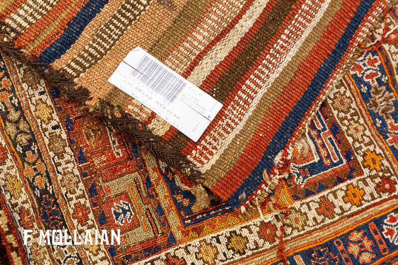 گلیم/فرش آنتیک ایرانی کوچک سیرجان (خورجین) کد:۱۴۲۱۲۶۲۴